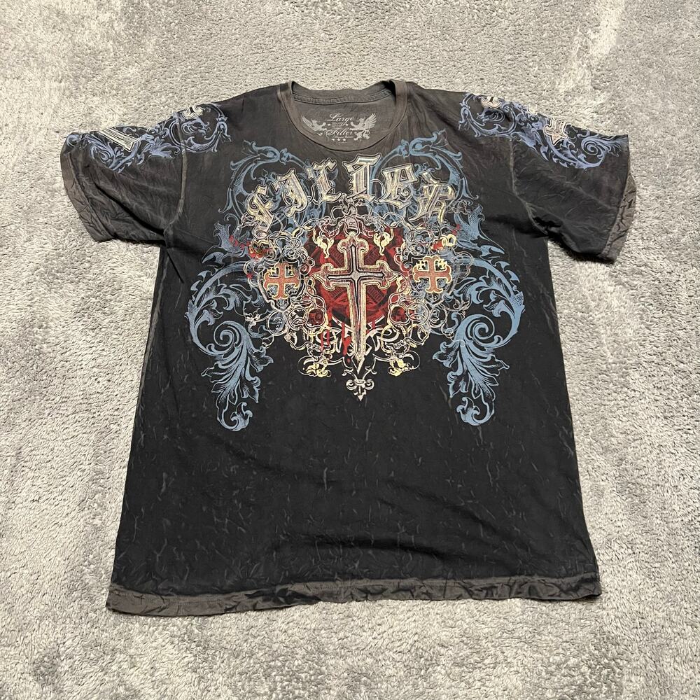 Filter Limited Edition T-shirt Mens Large Y2k Graphic Print Crosses USA Made